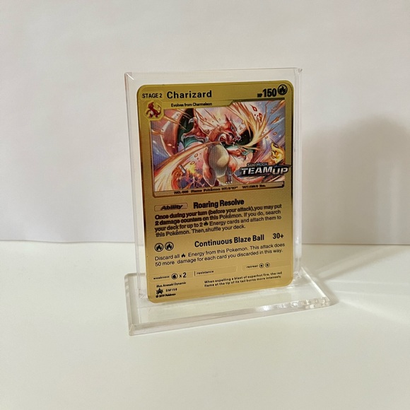 Pokémon Charizard SM158  METAL GOLD CARD Collectible/Gift/Display - Picture 4 of 4